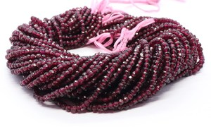 Cuentas facetadas de granate rodolita de 4 mm para la fabricación de joyería, venta al por mayor, cuentas de granate a granel, exportador indio, precio de fábrica, suministro. - Product Image 6