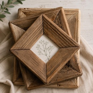 Cadre photo en bois artisanal pour la décoration de la pièce et les cadeaux, cadre photo élégant, cadres décoratifs, finition en bois naturel - Product Image 4
