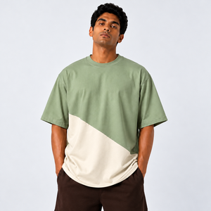 T-shirt Homme Personnalisé Design Vierge Qualité Supérieure – Nouveau T-shirt Homme en Tissu Tissé Polyester/Coton Écologique Imprimé Tie-Dye - Product Image 1