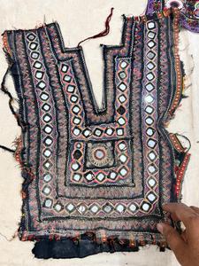 Heavy <b>Mirror</b> Work Neck Yokes Sindh Embroidery Patches Traditional Banjara Boho Patch - Product Image 5