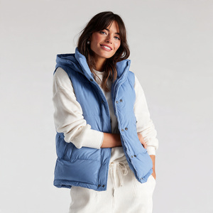 Gilet matelassé sans manches pour homme, couleur unie, hiver 2026, style streetwear, col montant, épais - Product Image 6