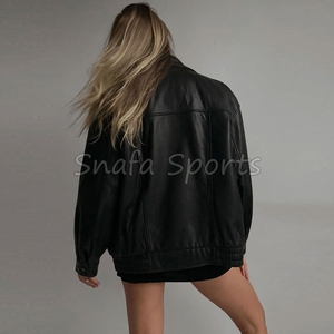 <b>High</b> Quality Oversized Women Genuine <b>Leather</b> Jacket with Zipper Closure Durable Soft and Stylish Jacket <b>Top</b> Quality - Product Image 6