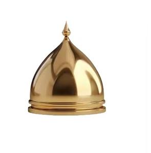 Elegante Tazón de Metal Dorado para Dátiles con Tapa, Tazón Resistente para Servir Frutos Secos y Dátiles, para Uso en Mesa de Fiesta o Iftar de Ramadán - Product Image 4