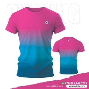 เสื้อยืดปั่นจักรยานสำหรับผู้ชายผ้าโพลีเอสเตอร์แห้งเร็วแบบครึ่งแขนระบายอากาศได้ดีเทคนิคการพิมพ์ลายขนาดใหญ่พิเศษ - Product Image 4