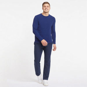 <b>Men's</b> Long Sleeve <b>Compression</b> <b>Shirt</b> 100% Cotton BJJ Top Eco-Friendly O-Neck Knitted Sports Baselayer Rash Guard - Product Image 2