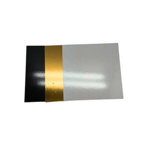 Bandejas cuadradas de papel dorado para postres, base para tartas, bandeja de papel ecológica desechable para mousse, hecha de bagazo - Product Image 2
