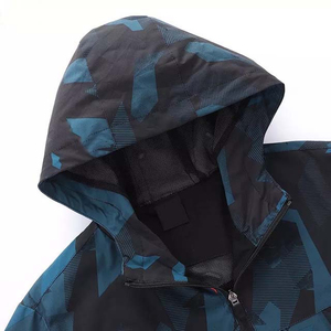 Men's Premium Canvas Softshell Jacket Windproof Water Resistant Lightweight Outdoor Hiking <b>Camping</b> Travel Front Logo - Product Image 4