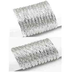 Wholesale Mix Design Silver Plated <b>Bangles</b>, Fashion <b>Bangles</b>, Traditional Silver Plated <b>Bangles</b>, Brass Custom Silver <b>Bangles</b> <b>Set</b>. - Product Image 1