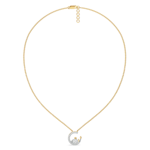 <b>Initial</b> C Letter Pendant <b>Necklace</b> with Pear Diamond Bird Design Pear lab-grown Stone Setting Floral Leaf Chain Fine Pendant - Product Image 3