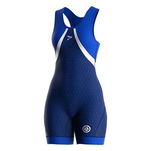 Traje de Lucha MMA de Una Pieza Azul para Mujer, Corte Regular, Secado Rápido, Elástico, 100% Poliéster, Logotipo Personalizado, Ropa de Artes Marciales Mixtas - Product Image 4