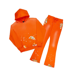 Ensemble de survêtement tendance style baggy : sweat à capuche oversize et pantalon de jogging ample, vêtements de sport respirants, mode streetwear. - Product Image 1