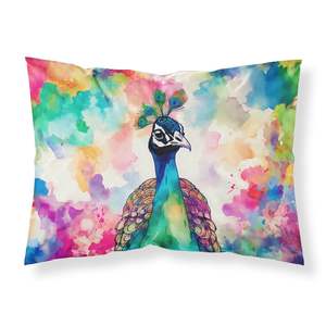 Nuevo ligero Super suave Hippie ilustraciones decorativas Pavo Real estándar funda de almohada fácil cuidado Animal funda de cojín - Product Image 1