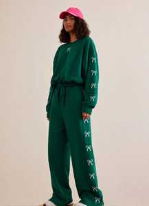 Conjunto Deportivo 2 en 1 para Mujer, Verde, Transpirable, Ligero, de Poliéster, Sudadera Holgada con Cuello Alto y Pantalones con Cierre - Product Image 6