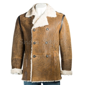 Customizable Men's Winter <b>Jacket</b> Genuine Sheepskin Bomber Leather Multi-Color <b>Thin</b> Long with Custom Logo Leather <b>Jacket</b> - Product Image 6