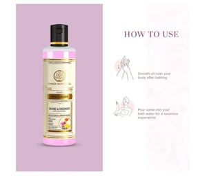 Loción Hidratante Natural Khadi, Rosa y Miel |   Piel suave y radiante |   Fórmula única no pegajosa |   Mantiene la piel hidratada - Product Image 3