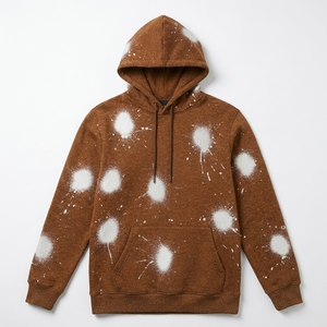 Sudadera con Capucha Oversize de Alta Calidad con Efecto Salpicado, de Forro Polar Liso 100% Algodón 370g, con Lavado Ácido, para Hombre, Estilo Streetwear - Product Image 5