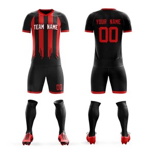Maillot de football imprimé à séchage rapide, ensemble complet pour équipe, uniformes de football pour hommes, équipement d'entraînement avec logo personnalisé - Product Image 2