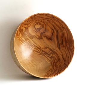 Tazón de Madera de Olivo Hecho a Mano, Ecológico, Duradero, Estilo Americano, Decorativo, para Ensaladas y Frutas, 1 kg - Product Image 5
