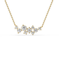 Joya de diamante de corte brillante redondo cultivado en laboratorio de 1.58 quilates, oro sólido de 14K, certificado IGI, regalo de boda o compromiso.
