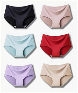 Lot de 3 Culottes Femme Taille Moyenne en Coton de Qualité Supérieure, Couleur Unie, Respirantes, Style Basique, Taille Adulte – Vente en Gros - Product Image 3