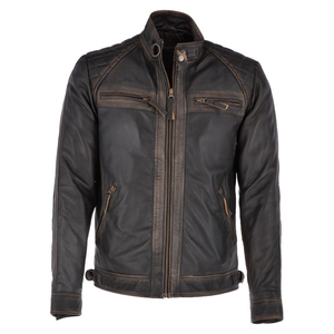 Custom Men's <b>Quilted</b> Leather Motorcycle Jacket Windproof Racing Outerwear for Outdoor Riding & Protection jacket for men - Product Image 4