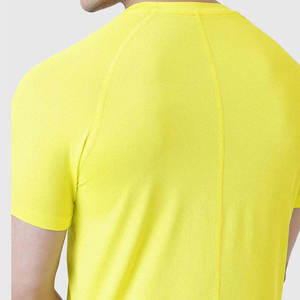 T-shirt de compression ajusté pour homme, vêtements de sport, couleur unie, séchage rapide, élasthanne extensible, t-shirt d'été - Product Image 6