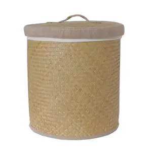 Cesta de Almacenamiento Rectangular de Seagrass Hecha a Mano, Tejida a Mano, Ecológica, Estilo Bohemio, para Cocina o Lavandería, Modelo Nhat Minh Wholesale - Product Image 1