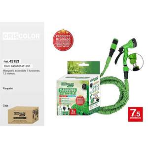 Manguera de Jardín Reforzada y Extensible de 7 Funciones y 7.5 Metros de Longitud - Product Image 3