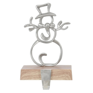 Soportes Metálicos para Calcetines Navideños para Chimenea, Venta al por Mayor, Soportes Resistentes de Madera con Copos de Nieve Dorados para Calcetines, Estante de Chimenea, Mesa - Product Image 2