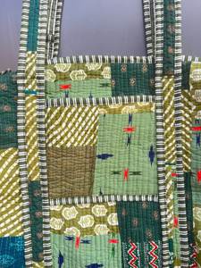 Sac fourre-tout matelassé léger en coton pour femme - Style bohème vintage, couleur unie, doublure douce, idéal pour les voyages et le shopping - Product Image 3