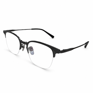 Montures de lunettes photochromiques anti-lumière bleue UV420, rondes, semi-cerclées, en titane léger, titane pur, haute qualité - Product Image 2