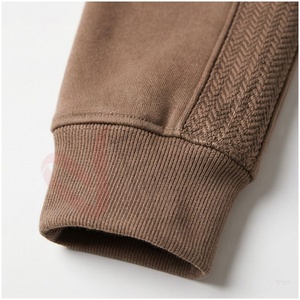 Ensemble de survêtement à capuche marron pour homme, manches longues, couleur unie, décontracté, respirant, coupe régulière, pour l'automne - Product Image 6