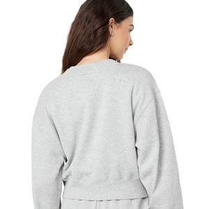 Sudadera corta de forro polar cálida para mujer, holgada y cómoda, para clima frío, atuendos casuales y sudadera corta cómoda - Product Image 3