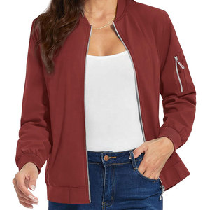 Chaqueta Bomber de Nailon Personalizada para Mujer con Bordado, Ropa Exterior Transpirable y Resistente al Viento - Product Image 1