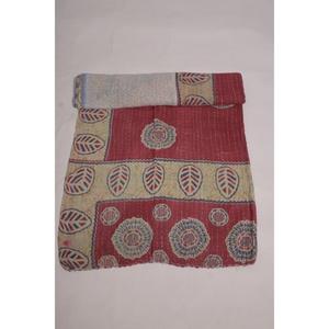 Colcha Kantha Gudri de Algodón Indio, Estampado Vintage, Reversible, para Sofá, Cama y Dormitorio - Product Image 4