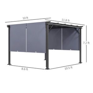 Gazebo con Tettoia per Patio, Resistente e Impermeabile - Product Image 3