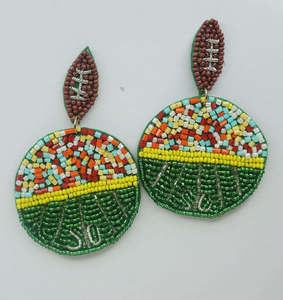 Joyería llamativa bordada con cuentas de colibrí y pedrería de colores para mujer, estilo bohemio, verde, morado, amarillo - Product Image 5