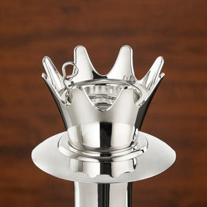 Brûleur d'encens Royal Crown en argent |   Support pour encens Loban Dhoop Bakhoor |   Brûleur d'arômes en métal de luxe pour la décoration de la maison - Product Image 2