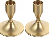Porte-bougie conique moderne en laiton finition dorée, fait main, en métal, pour centre de table de mariage, décoration intérieure, écologique - Product Image 6
