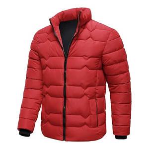 Chaqueta Acolchada Ligera para Hombre, Abrigo Cálido de Invierno con Cuello Alto, Cierre Completo, Resistente al Viento, Informal, para Exteriores, Ropa Urbana Premium - Product Image 1