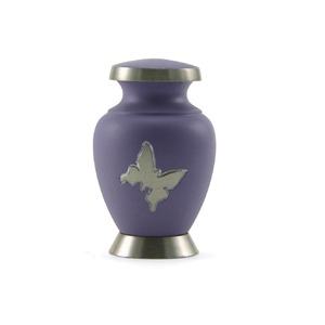 Red Metal Urn With Silver <b>Rose</b> Design Traditional Handmade Sympathy Keepsake Cylindrical Shape Tabletop <b>Vase</b> - Product Image 2