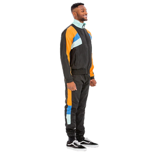Survêtement pour homme à blocs de couleur, manches longues, fermeture éclair sur le devant, sportif, coupe classique, polyester respirant, poches latérales - Product Image 6