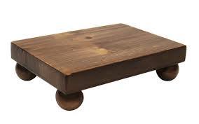 Wood Rectangular Serving <b>Tray</b> with Round Feet Minimalist Design for Plants and Decor - Product Image 5