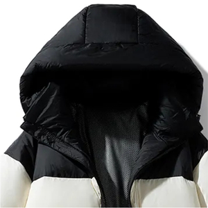 Chaqueta Acolchada con Capucha Verde para Hombre, Color Sólido, Resistente al Viento, Rellena de Plumón, Cierre de Cremallera, Ropa Casual de Invierno, Corte Regular - Product Image 6