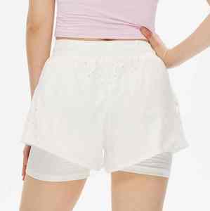 Shorts de sport pour femmes 2026, personnalisables en gros, double couche, pour yoga et fitness, avec couleurs contrastées - Product Image 4