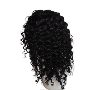 Nuestra peluca con frente de encaje 13x4, 100% cabello humano real HD, presenta ondas profundas, brillo natural, rizos definidos y sin enredos. - Product Image 1