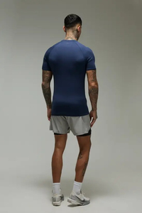 <b>Men</b> Shirt Short Sleeve Gym Fitness Athletic Wear Regular Fit Breathable Quick Dry <b>Stretch</b> Training 100% polyester Blank - Product Image 3