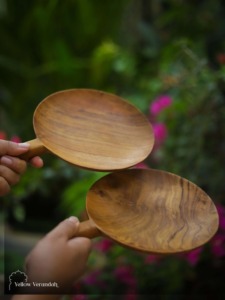 Round Natural Wood Serving Plate Light Brown Polished Wooden <b>Platter</b> Dish Decorative Handmade <b>Platter</b> For Tea Coffee Serving - Product Image 6