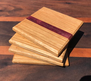 Posavasos de Madera para Bebidas, Accesorios para Vasos, 4 Piezas, Posavasos de Madera de Estilo Clásico Hechos a Mano, 5 mm/3 mm, Posavasos Ecológicos - Product Image 5