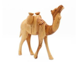 Decorative Wooden Camel <b>Table</b> Centerpiece for Coffee <b>Table</b>, Dining Room, Console Display, and Festive Styling - Product Image 1